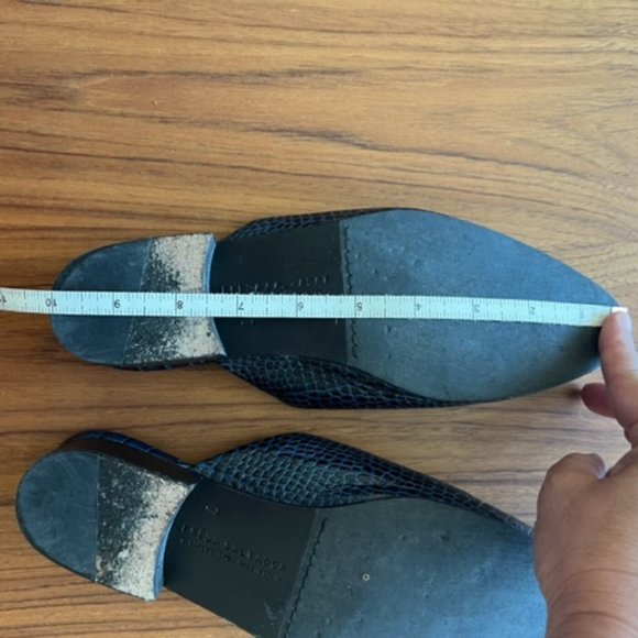 Freda Salvador Lay Croc Embossed Slip On Mules Size 7 - Picture 5 of 6